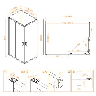 Душевой уголок RGW CL-44 32094492-11 90x120см хром